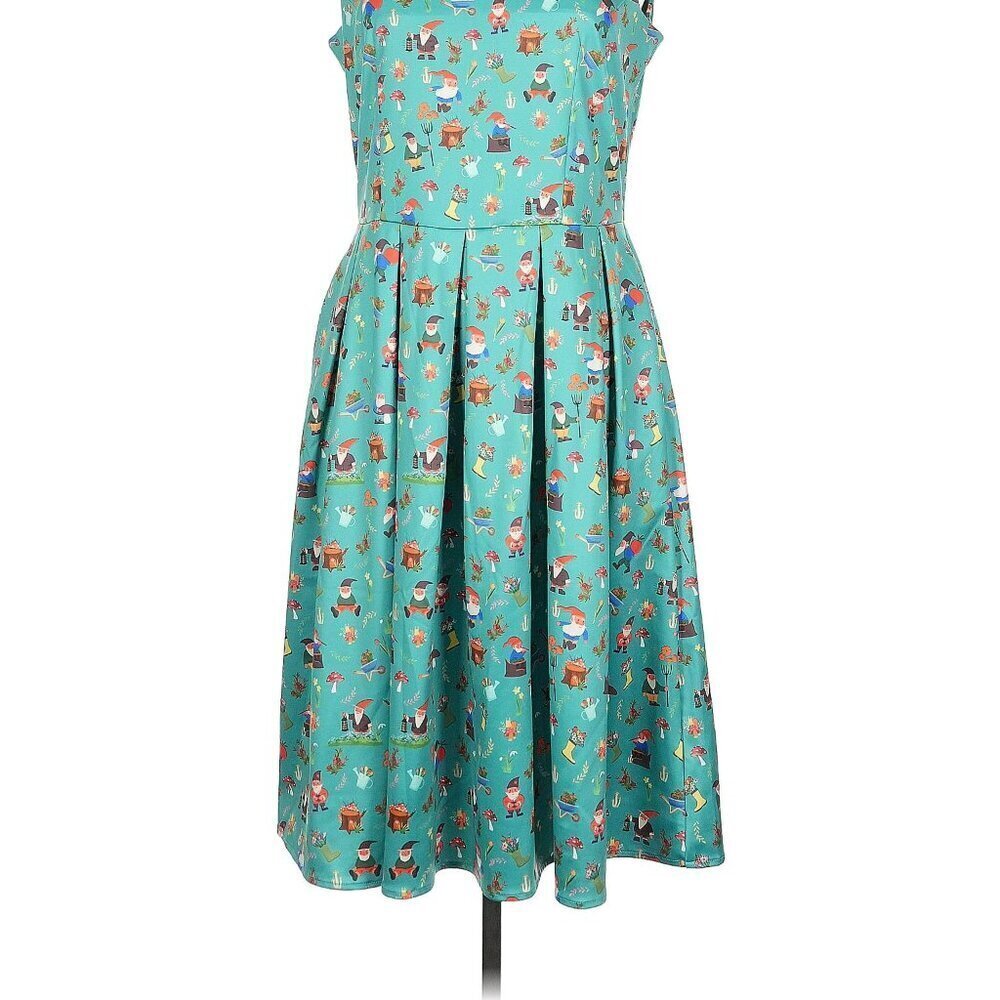 Dolly and Dotty Amanda Green Garden Gnome Circle Dress - Picture 2 of 7